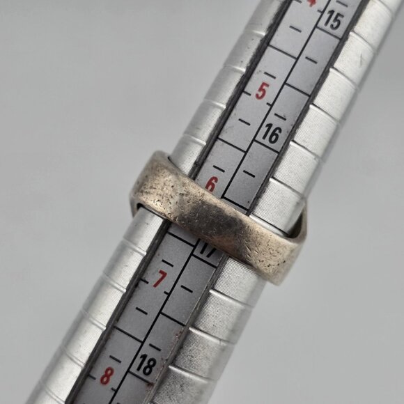 STERLING SILVER Ring MCM MODERN MODERNIST Koppel Abstract SIGNED HEAVY 6.5 VTG - Picture 8 of 13
